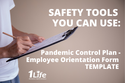 Safety Tools – Pandemic Control Plan – Employee Orientation Form – Template