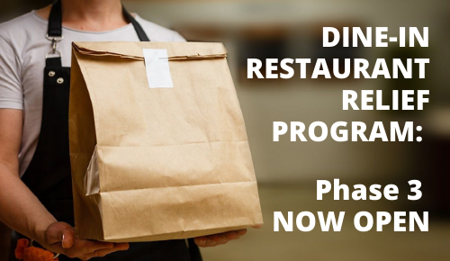 Dine-in Restaurant Relief Fund Expanded to Include Fast Casual