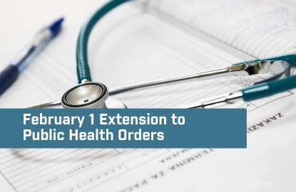 Public Health Orders in effect until February 8, 2022